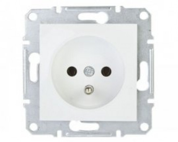 Schneider Electric Asfora EPH2800721 Gniazdo pojedyncze 1X Z/U zacisk samozaciskowy 16A 250V białe