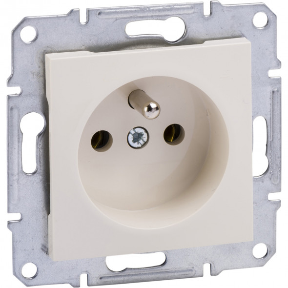 Schneider Electric Asfora EPH2800723 Gniazdo pojedyncze z/u Zaciski bezśrubowe krem
