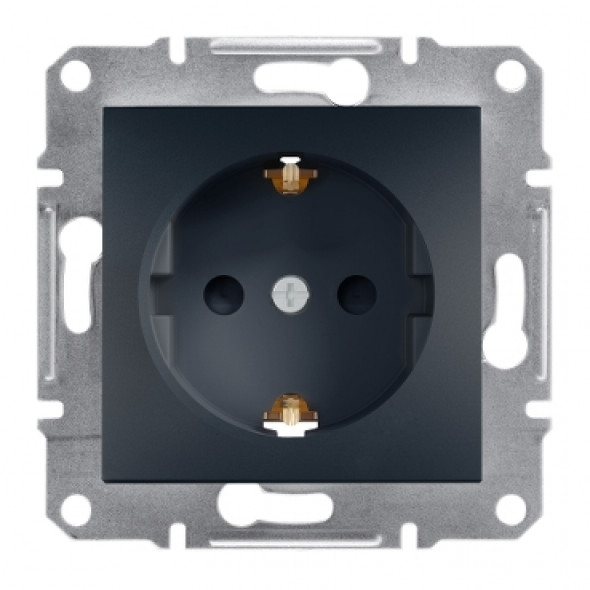 Schneider Electric EPH2900271 Asfora gniazdo pojedyncze schuko, z przesłonami, antracyt