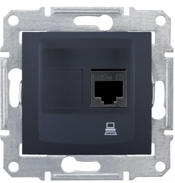 Schneider Electric Sedna SDN4700170 Gniazdo komputerowe RJ45 kat.6 UTP, grafit
