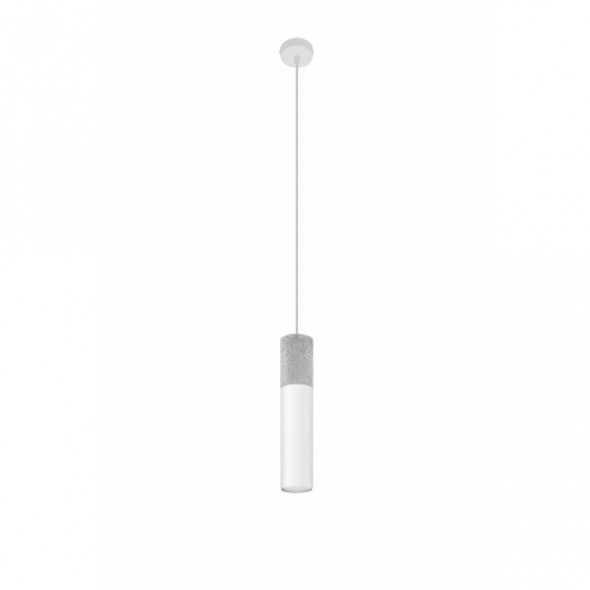 Sollux SL.0647 Borgio 1x40W Lampa wisząca biały/szary
