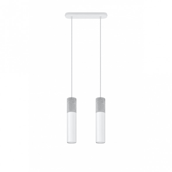Sollux SL.0648 Borgio 2x40W Lampa wisząca biały/szary