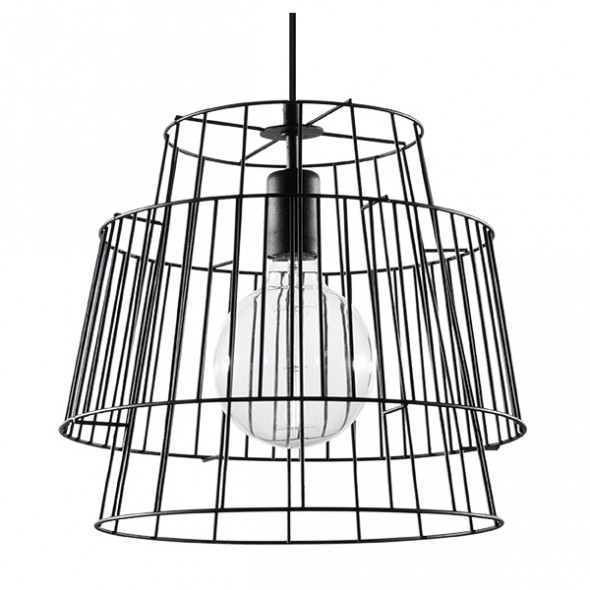 Sollux SL.0663 Gate 1x60W Lampa wisząca czarna