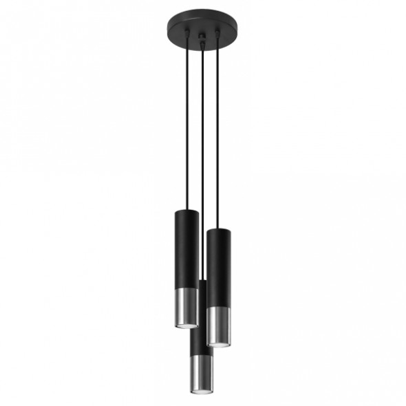 Sollux SL.0943 Loopez 3x40W Lampa wisząca czarny/chrom