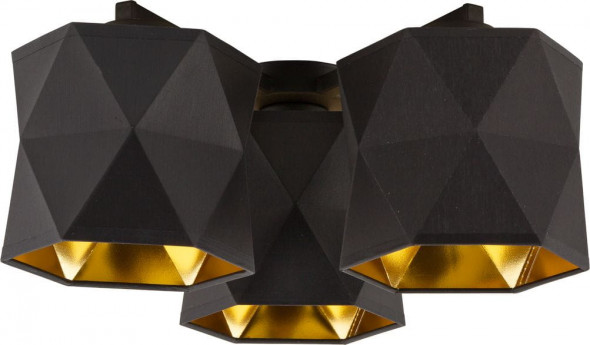 TK Lighting 1042 Siro Black Plafon czarny/złoty