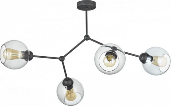 TK Lighting 2730 Fairy 4x60W Plafon sufitowy czarny/przydymiony