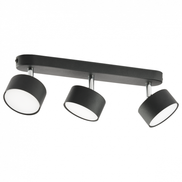 TK Lighting 3404 Clark Black 3xGX 53 LED Spot reflektor czarny