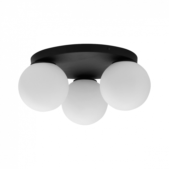 TK Lighting 3478 Maxi 3x60W Plafon sufitowy czarny/biały