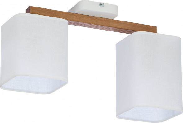 TK Lighting 4162 Tora White 2x15W Plafon biały/drewno