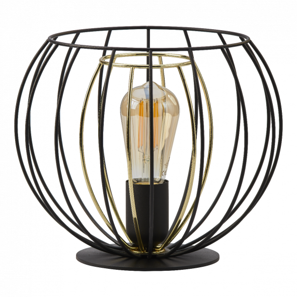 TK Lighting 5283 Jaula 1x60W Lampka nocna czarny/złoty
