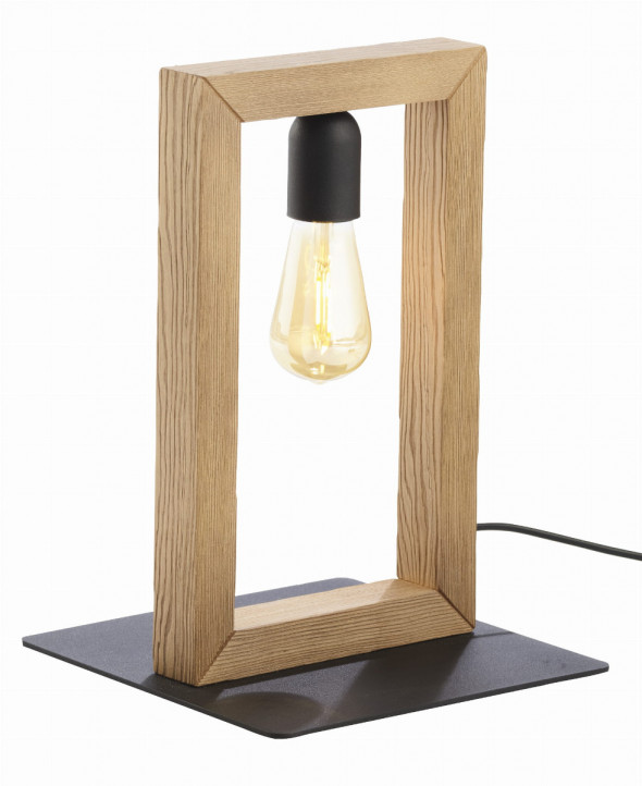 TK Lighting 5460 Metro 1x60W Lampa stołowa czarny/drewno
