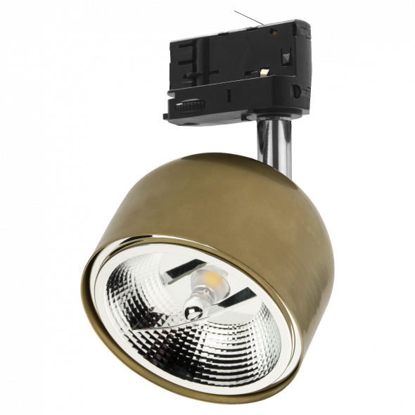 TK Lighting 6055 Tracer 1xAR111/GU10 LED Reflektor trójobwodowy na szynoprzewód czarny/złoty