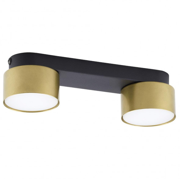 TK Lighting 6141 Space Gold 2x15W Plafon sufitowy czarny/złoty