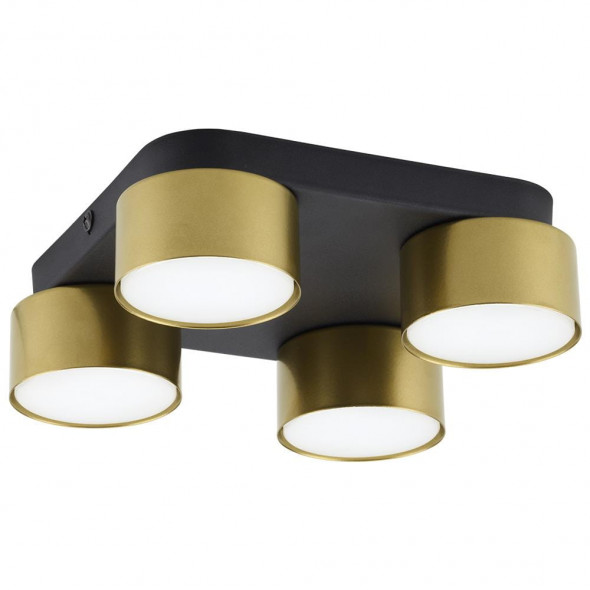 TK Lighting 6143 Space Gold 4x15W Plafon sufitowy czarny/złoty