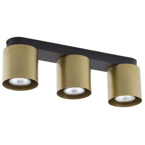 TK Lighting 6510 Vico Gold 3x10W Plafon sufitowy czarny/złoty