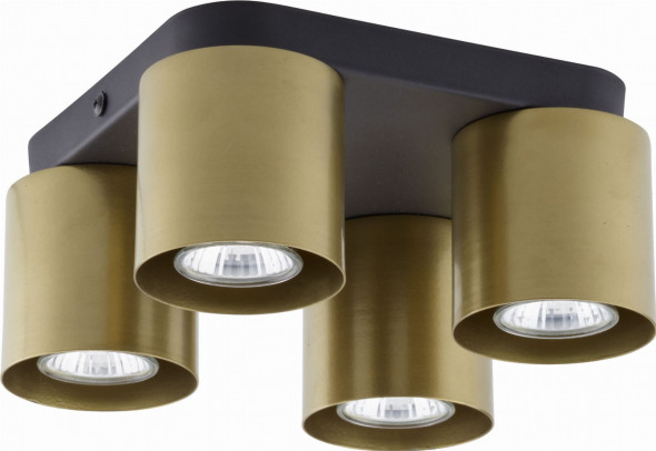 TK Lighting 6511 Vico Gold 4x10W Plafon sufitowy czarny/złoty