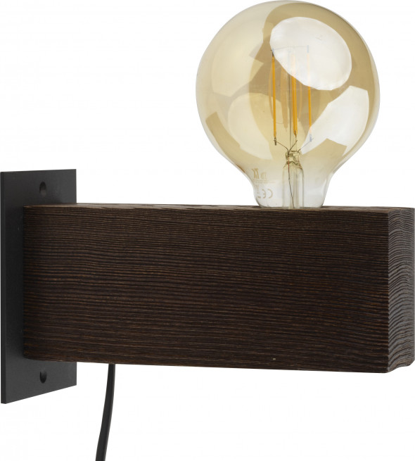 TK Lighting Artwood 2667 Lampa ścienna Kinkiet drewniany nowoczesny 1x60W wenge
