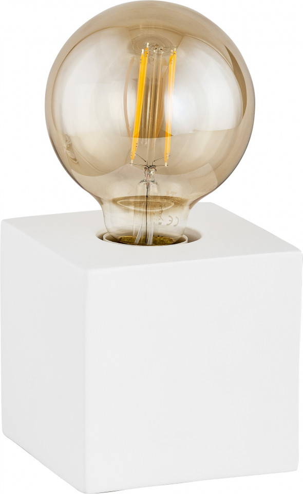 TK Lighting Pop 3040 Lampa biurkowa Oprawa stołowa Lampka nocna 1x60W biały gips