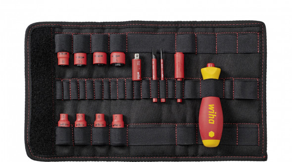 Wiha Zestaw Kluczy Nasadowych 1/4" + Rękojeść SoftFinish Slim Vario 43467