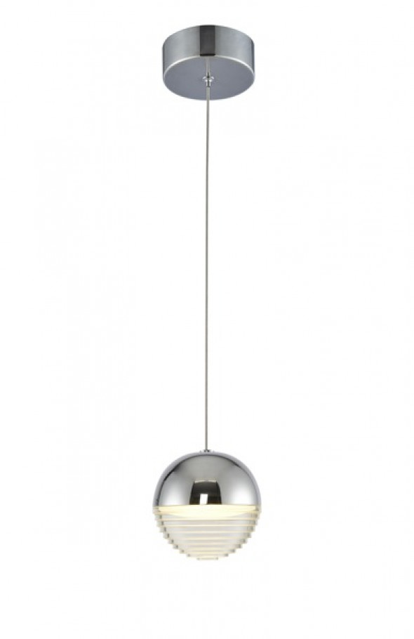 Zuma Line Doris MD1703-1 Lampa oprawa sufitowa wisząca zwis kula 1x5W LED srebrny przezroczysty