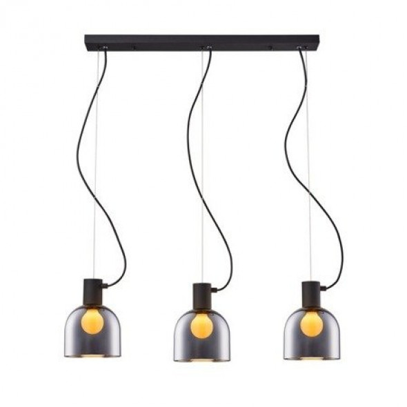Zuma Line Lazaro MD1918-3S-CHROME lampa wisząca 3x60W E27 czarny