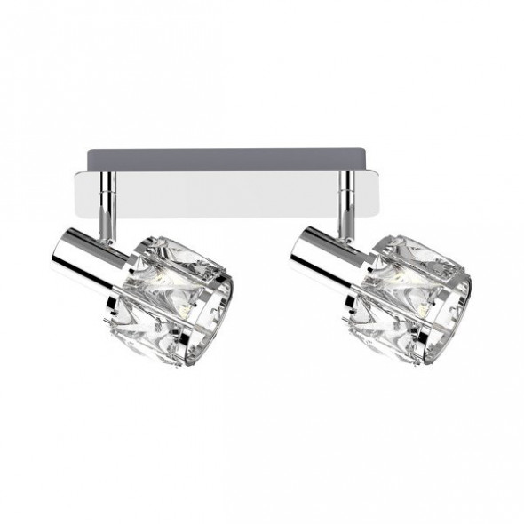 Zuma Line Niasa CK20181015-2 2x40W Spot plafon lampa sufitowa chrom szkło kryształowe