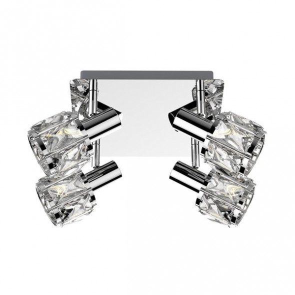 Zuma Line Niasa CK20181015-4 4x40W Spot plafon lampa sufitowa chrom szkło kryształowe