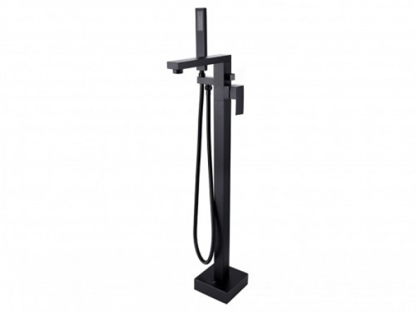 Besco bateria wolnostojąca wannowa Varium czarny matt BW-V-CZ
