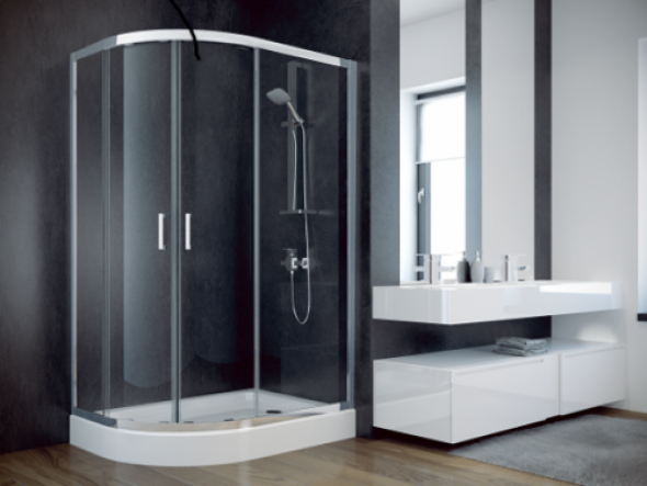 Besco KABINA PRYSZNICOWA ASYMETRYCZNA 100x80 Modern 185