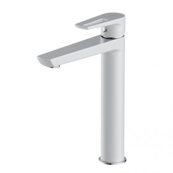 Cersanit BATERIA UMYWALKOWA SZTORCOWA, WYSOKA MILLE BIAŁA, Z KORKIEM METALOWYM KLIK-KLAK S951-355