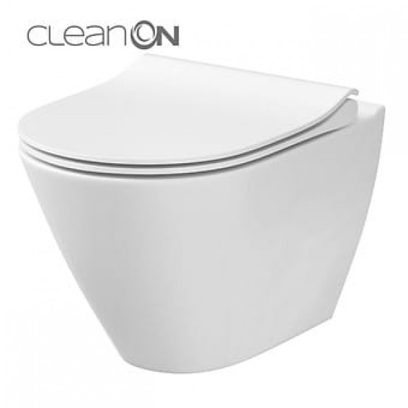 Cersanit MISKA ZAWIESZANA CITY OVAL CLEANON Z KRYTYM MONTAŻEM BEZ DESKI K35-025