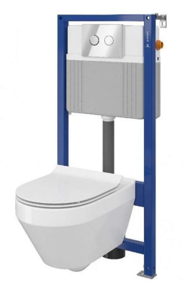 Cersanit SET B23 AQUA miska zawieszana CREA CleanOn owalna S701-315