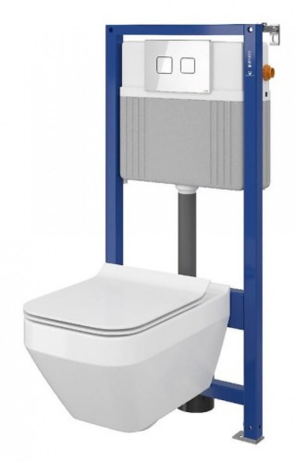 Cersanit SET B24 AQUA miska zawieszana CREA CleanOn prostokątna S701-316