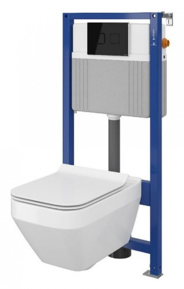 Cersanit SET B25 AQUA miska zawieszana CREA CleanOn prostokątna S701-317