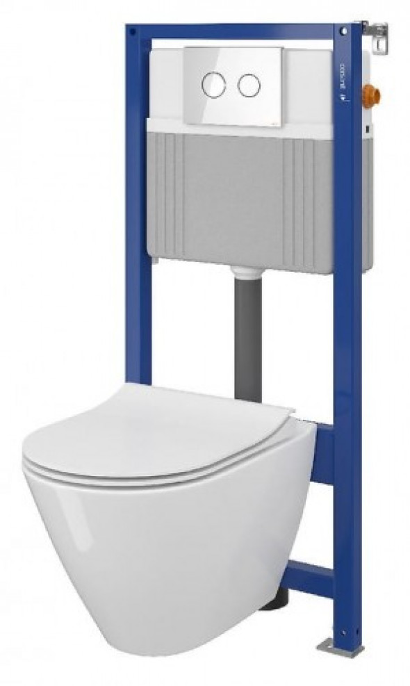 Cersanit SET B30 AQUA miska zawieszana CITY OVAL CleanOn S701-322