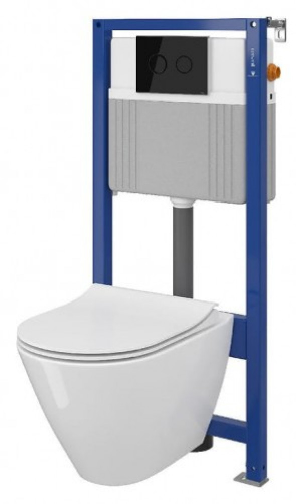 Cersanit SET B31 AQUA miska zawieszana CITY OVAL CleanOn S701-323