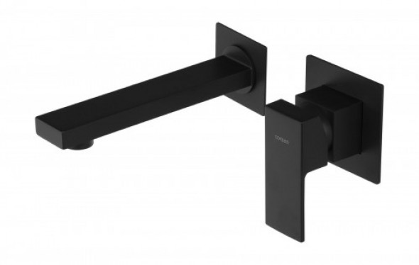 Corsan Bateria umywalkowa podtynkowa CMB3024BL Ango czarna z wylewką