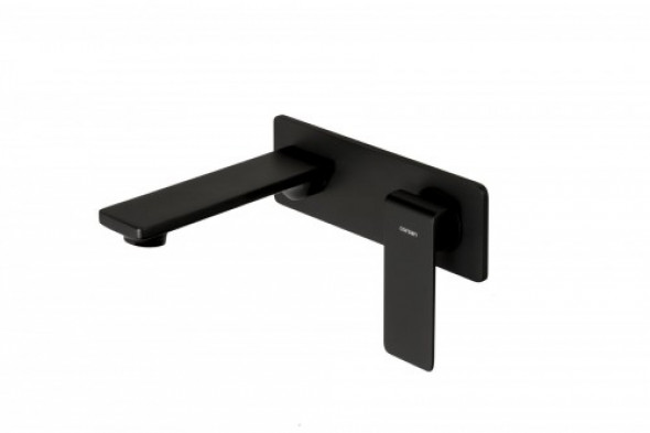 Corsan Bateria umywalkowa podtynkowa CMB7115BL Trino czarna z wylewką