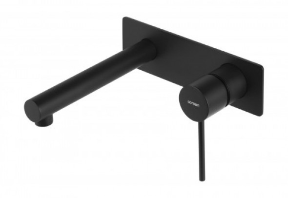 Corsan Bateria umywalkowa podtynkowa CMB7515BL Lugo czarna z wylewką