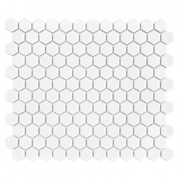 Dunin mozaika ceramiczna Mini HEXAGON White 300x260mm
