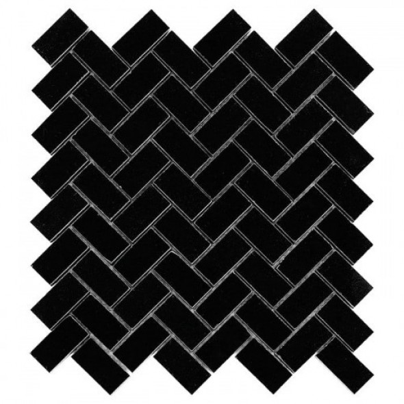 Dunin mozaika kamienna Pure Black HERRINGBONE 48 305x305mm