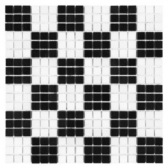 Dunin mozaika kamienna Pure B&W CHESS 15 305x305mm
