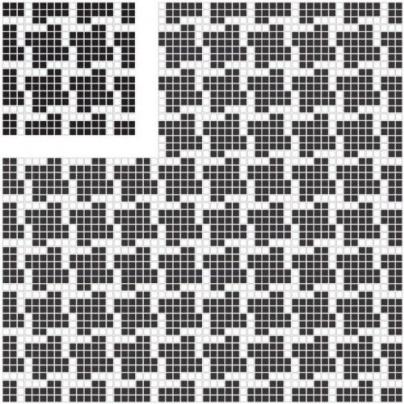 Dunin mozaika kamienna Pure B&W STAR 15 305x305mm