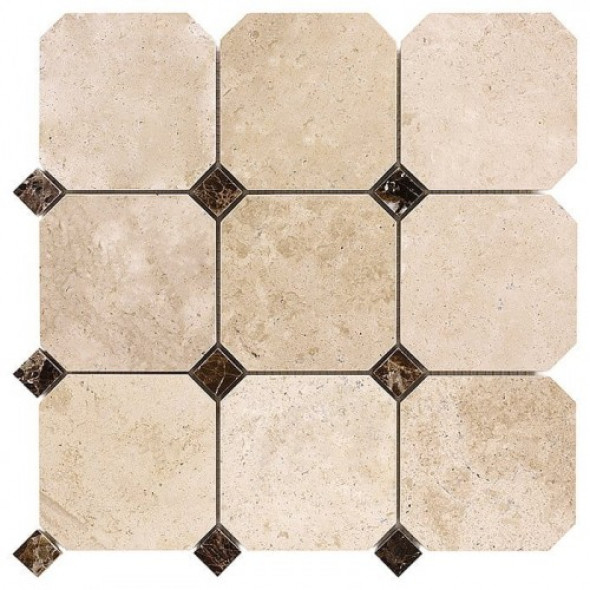 Dunin mozaika kamienna Travertine Octagon 100 305x305mm