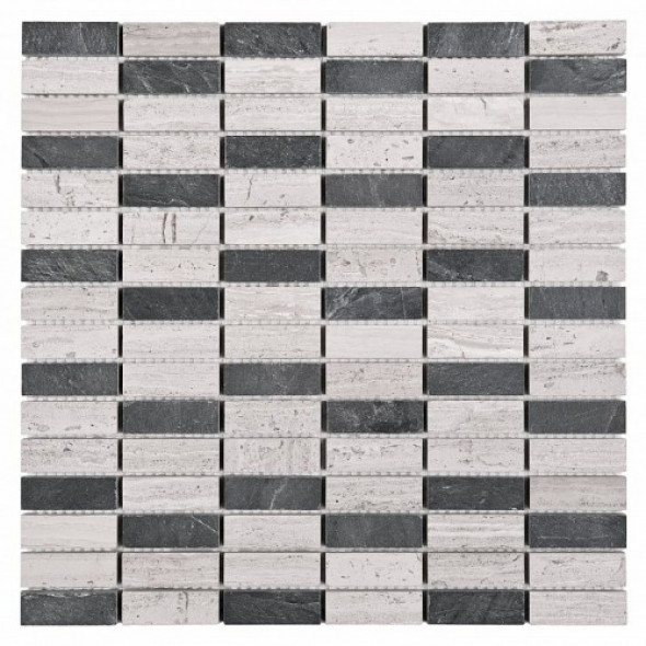 Dunin mozaika kamienna Woodstone GREY block mix 48 305x305mm