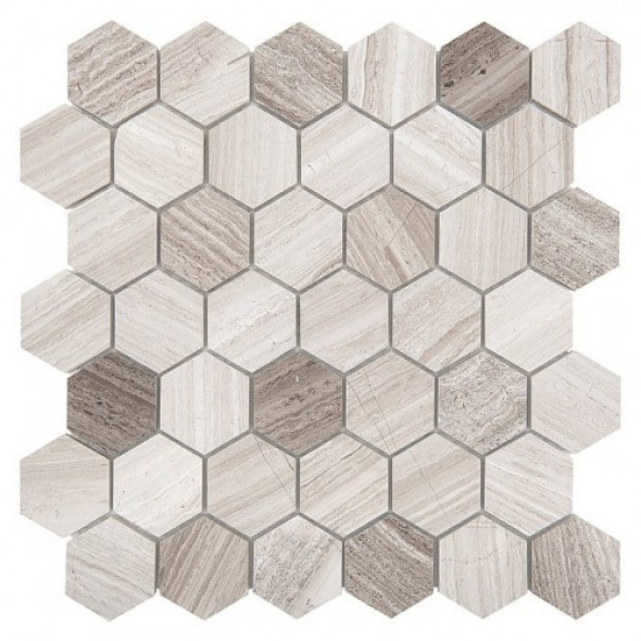 Dunin mozaika kamienna Woodstone GREY Hexagon 48 298 x 302 x 10mm