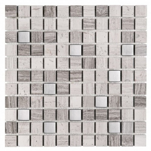 Dunin mozaika kamienna Woodstone GREY mix 25 305x305mm
