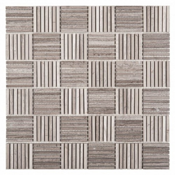 Dunin mozaika kamienna Woodstone GREY tatami 48 305x305mm