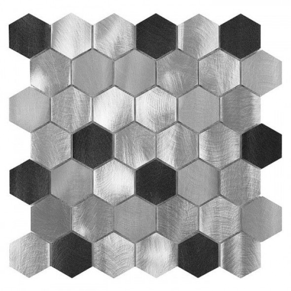 Dunin mozaika metalowa Allumi Grey Hexagon Mix 48 28,7 x 29,9mm