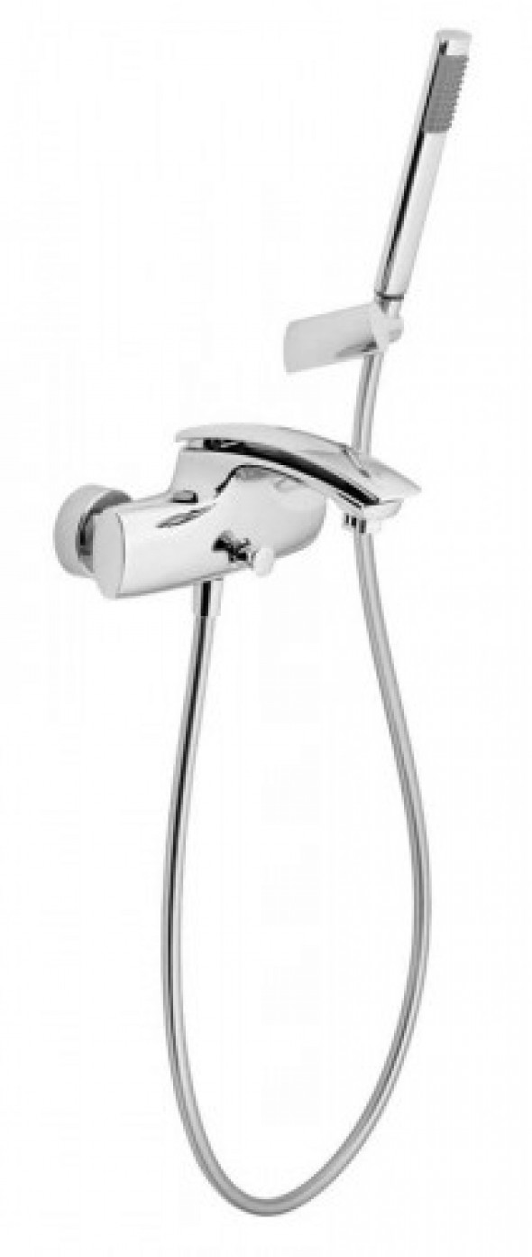 Effepi FLO naścienna bateria wannowa kompletna, chrom 7008F